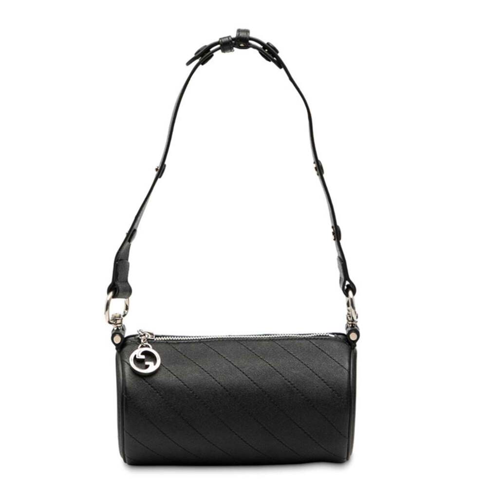 GUCCI Black Leather Shoulder Bag